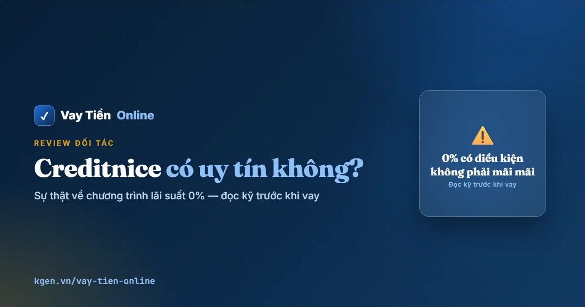 Creditnice có uy tín không? Sự thật về lãi suất 0%