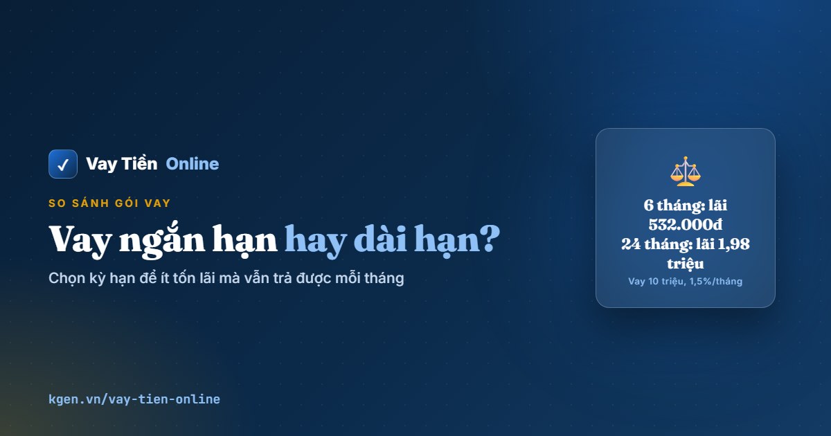 Vay ngắn hạn hay dài hạn: chọn kỳ hạn nào để ít tốn lãi?